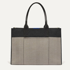 The Classic Tote - Black Herringbone