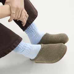 The Casual Clog - Toffee Raffia-Knit