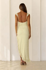 Enchanted By You Lace Midi Dress Yellow