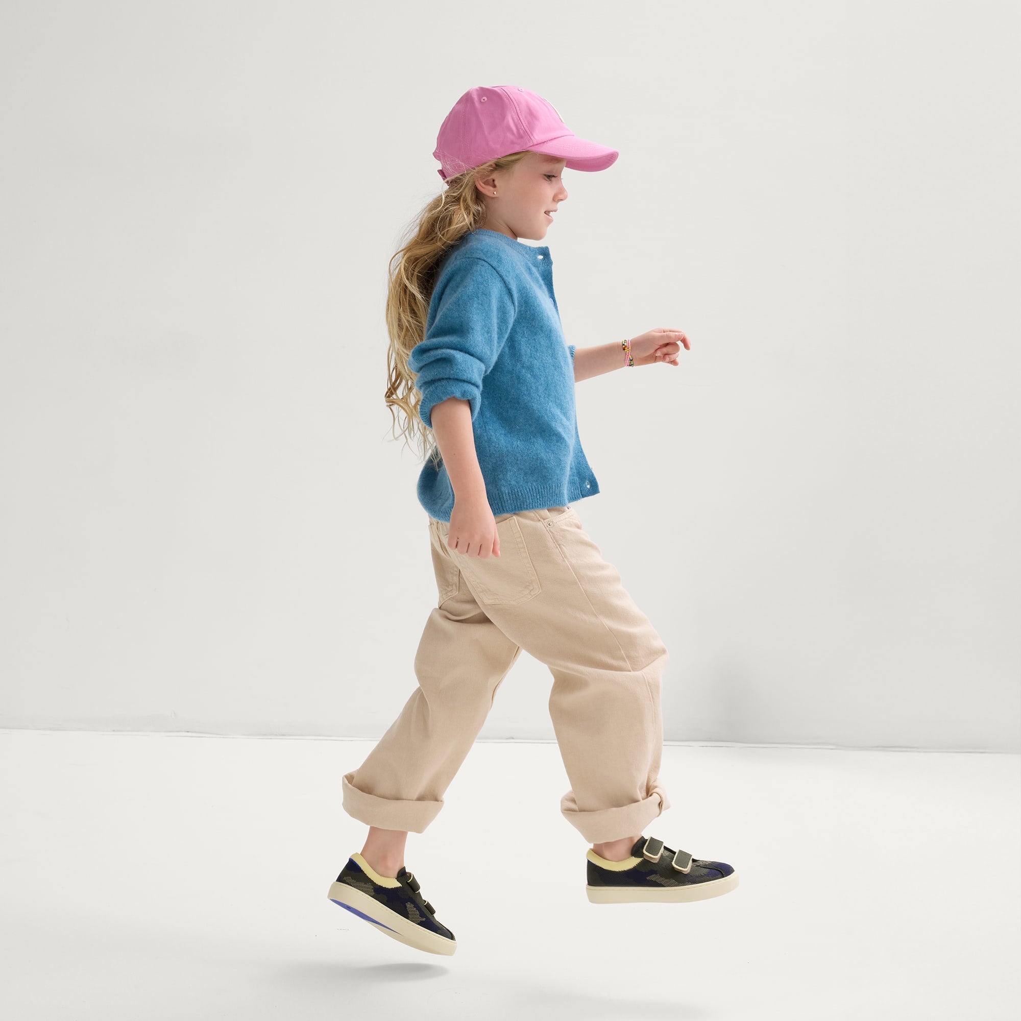 The Kids Strap Sneaker - Spruce Camo