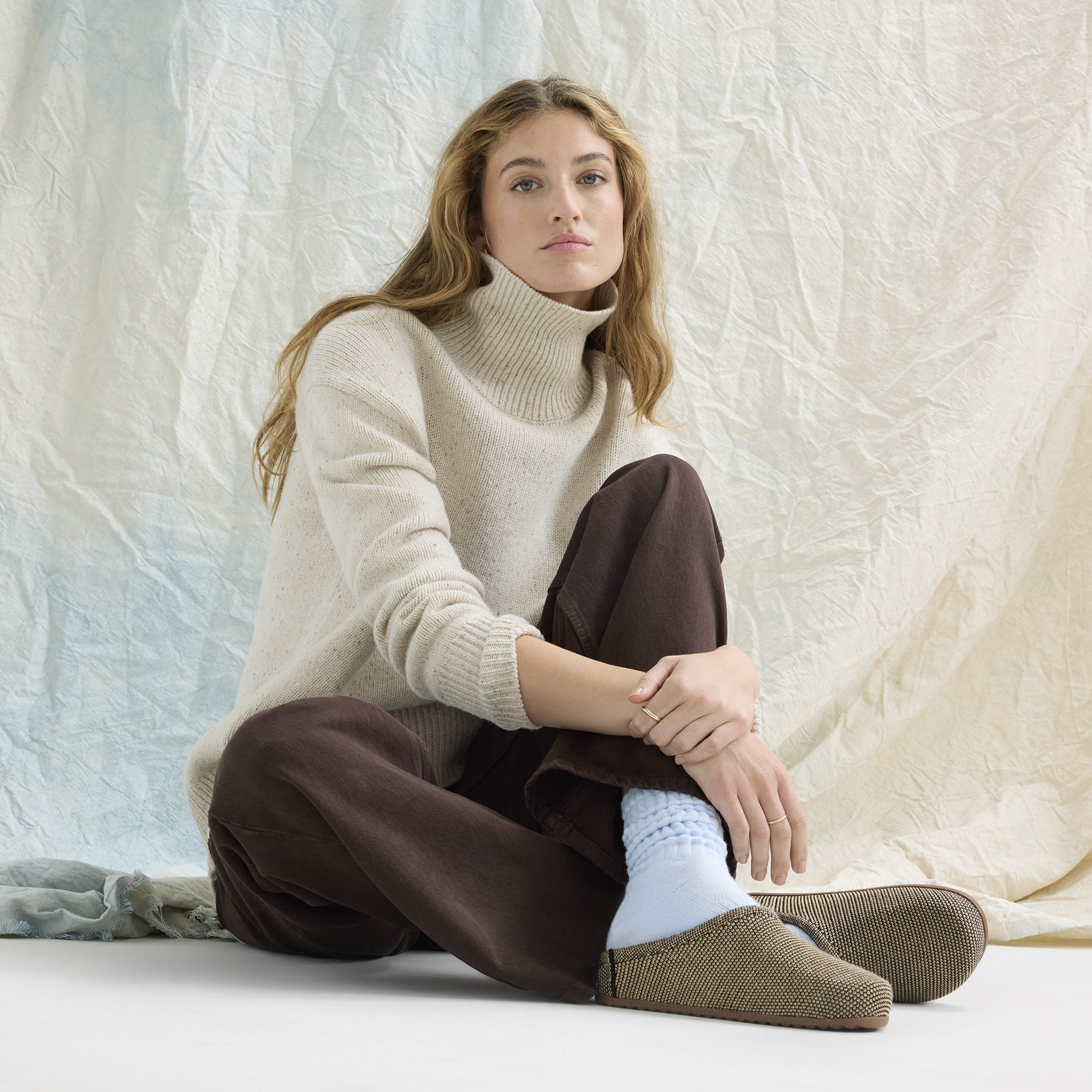The Casual Clog - Toffee Raffia-Knit
