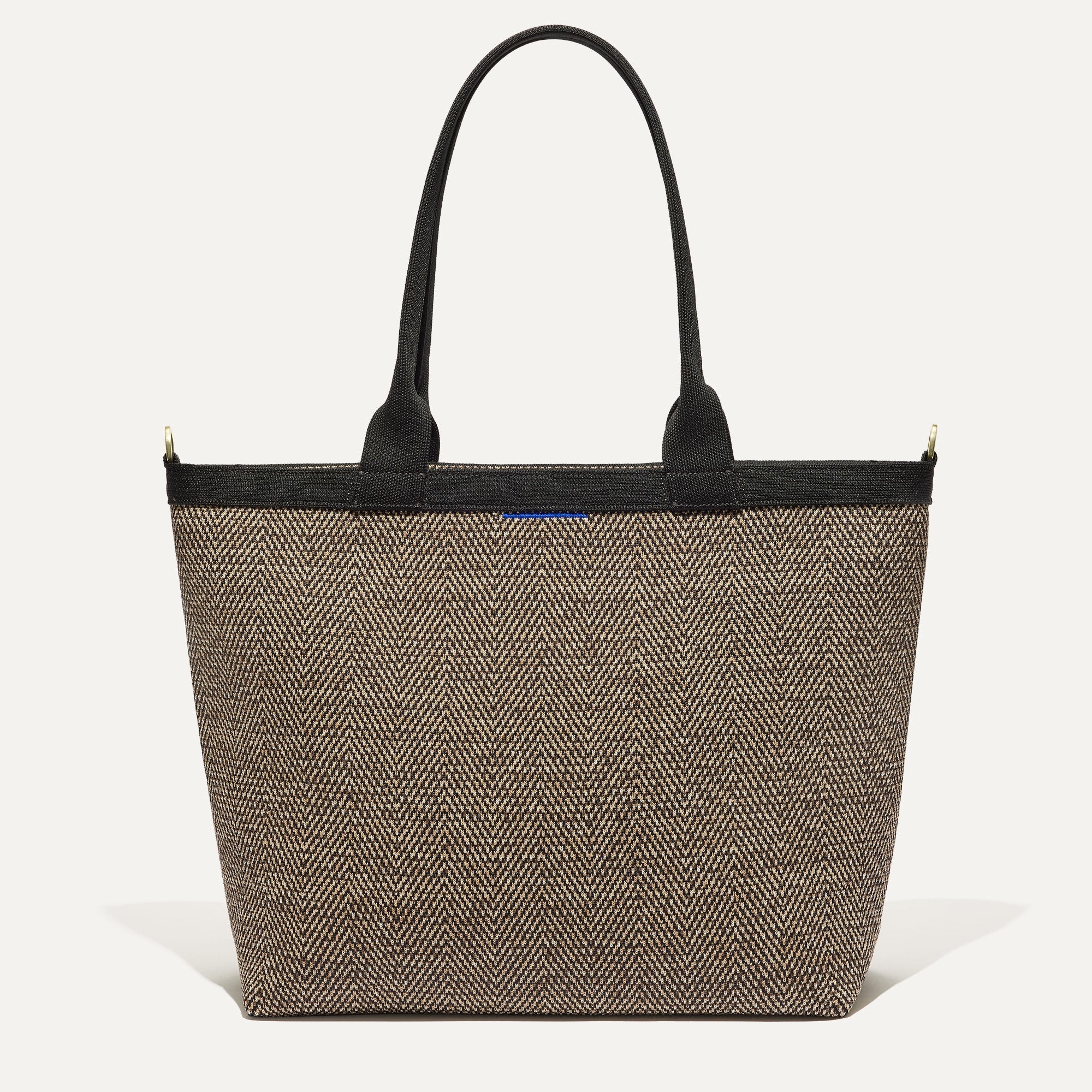 The Lightweight Zip Tote - Cacao Herringbone