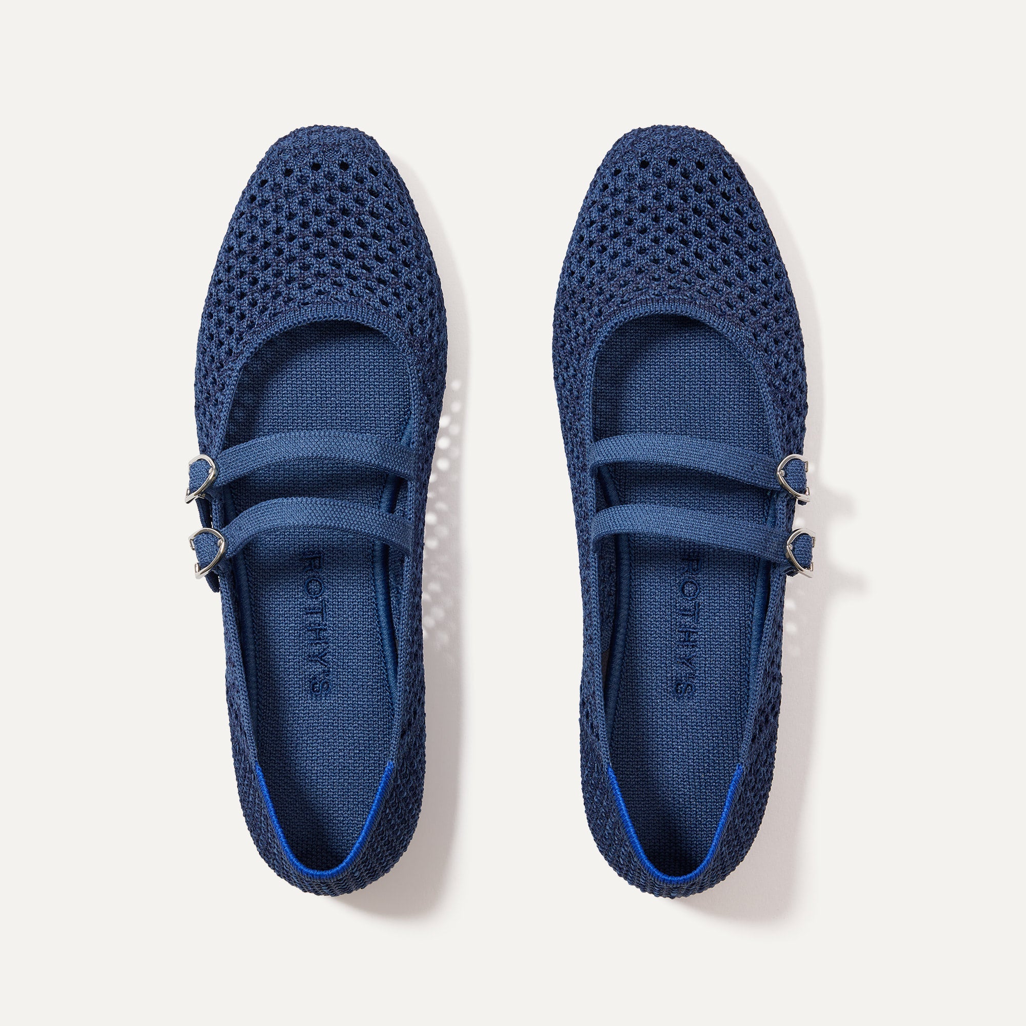 The Double Buckle Mary Jane - Blue Mesh
