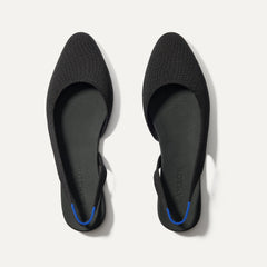 The Almond Slingback - Black