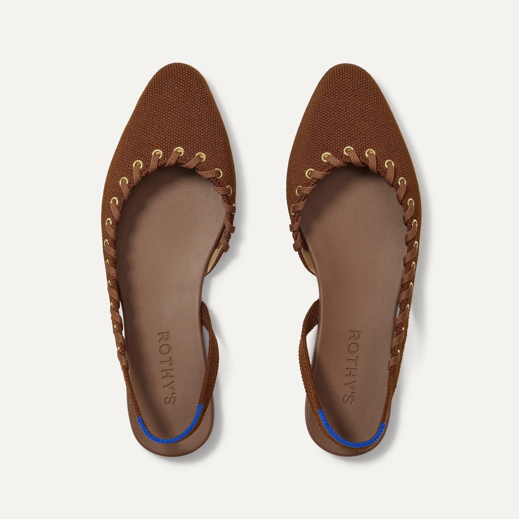 The Almond Slingback - Eyelet Russet