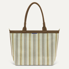 The Lightweight Zip Tote - Sunbeam Market Stripe