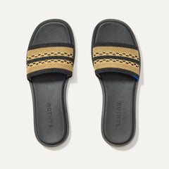 The Slide Sandal - Gilded Crochet