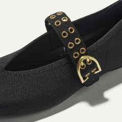 The Max Buckle Mary Jane - Black
